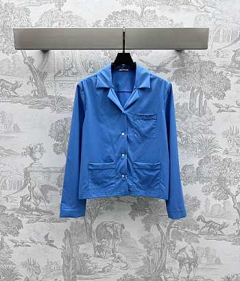 Bagsaaa Miumiu Poplin shirt Sapphire Blue