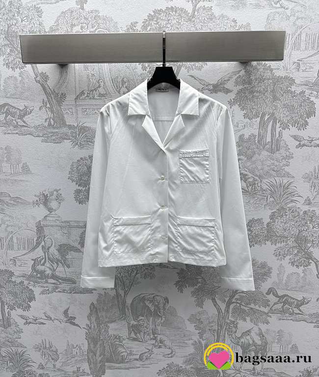 Bagsaaa Miumiu Poplin shirt White - 1