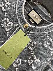 Bagsaaa Gucci GG Wool Bouclé Jacquard Cardigan Gray - 4