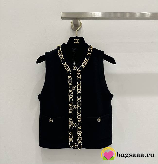 Bagsaaa Chanel Chain Vest In Black - 1