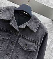 Bagsaaa Washed Denim Jacket Grey - 4