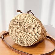 Bagsaaa Clara Celine Classic Panier In Raffia And Calfskin - 20 x 24 x 20 CM - 3