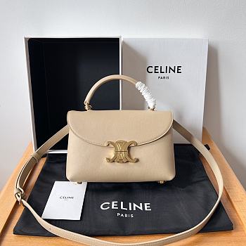 Bagsaaa Celine Teen Nino Bag In Supple Calfskin Beige - 20.5 X 13 X 8 CM