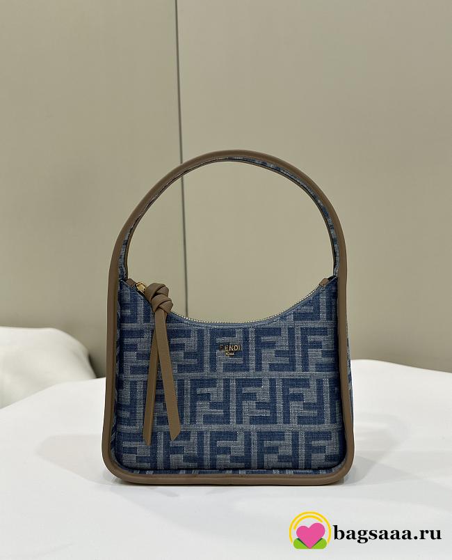 Bagsaaa Fendi Mini Fendessence blue FF denim fabric mini bag - 28x20x7 cm - 1