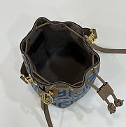 Bagsaaa Fendi Mon Tresor FF Denim Mini Bucket Bag - 12×18×14 cm - 2