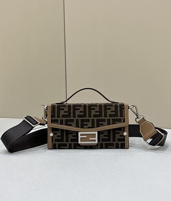 Bagsaaa Fendi Baguette Soft Trunk FF jacquard fabric bag - 21.5x6.5x13 cm