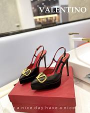 Bagsaaa Valentino Vlogo Signature Calfskin Slingback Platform Pump Black 12 cm - 1