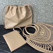 Bagsaaa Valentino Allknots Woven Leather Shopper Beige - 38x34x7 cm - 3