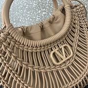 Bagsaaa Valentino Allknots Woven Leather Shopper Beige - 38x34x7 cm - 2