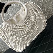 Bagsaaa Valentino Allknots Woven Leather Shopper White - 38x34x7 cm - 4