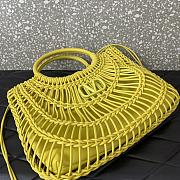 Bagsaaa Valentino Allknots Woven Leather Shopper Yellow - 38x34x7 cm - 3