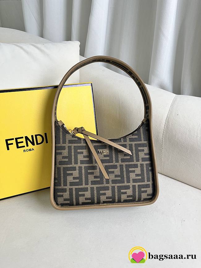 Bagsaaa Fendi Mini Fendessence Brown FF fabric mini-bag - 28x20.5x7 cm - 1