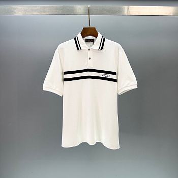 Bagsaaa Gucci Men White Polo