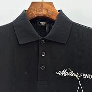 Bagsaaa Fendi Black piqué polo shirt - 4