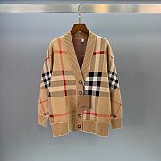 Bagsaaa Burberry Caragh Check Jacquard Cardigan - 1