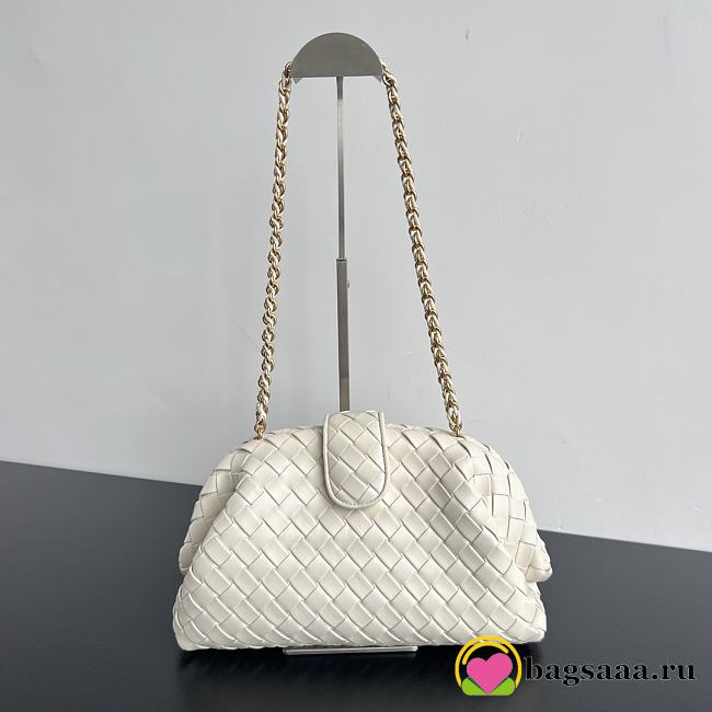 Bagsaaa Bottega Veneta Teen Lauren 1980 With Chain White - 31.5*16*11cm - 1