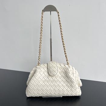 Bagsaaa Bottega Veneta Teen Lauren 1980 With Chain White - 31.5*16*11cm