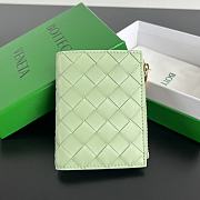 Bagsaaa Bottega Veneta Intrecciato 15 Small Bi-Fold Wallet Mint - 11.5x9 cm - 1