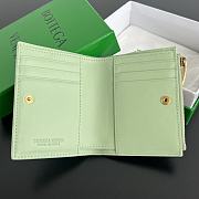 Bagsaaa Bottega Veneta Intrecciato 15 Small Bi-Fold Wallet Mint - 11.5x9 cm - 2