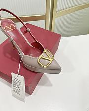 Bagsaaa Valentino Vlogo Signature Calfskin Slingback Platform Pump Beige 12 cm - 3