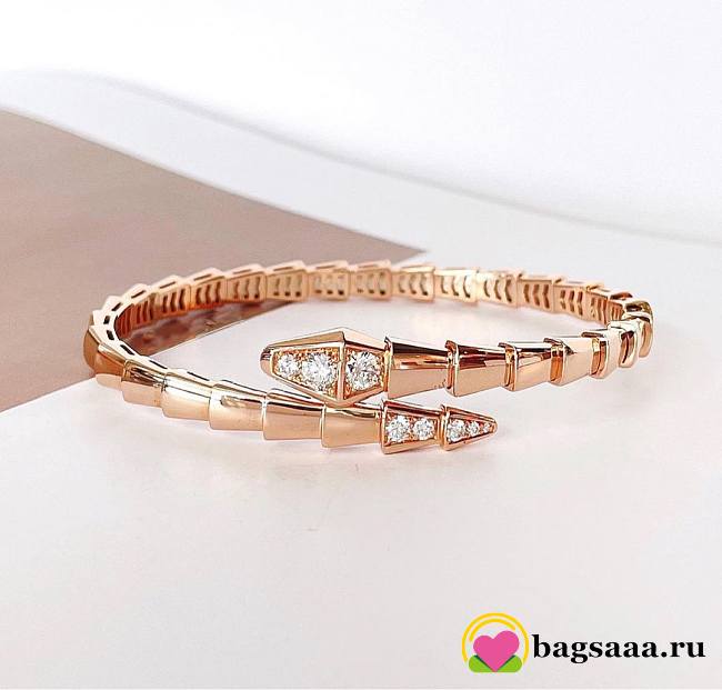 Bagsaaa Bvlgari Serpenti Viper Bracelet Rose Gold Color - 1