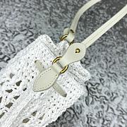 Bagsaaa Miumiu Woven fabric mini-bag white - 23x20 cm - 3