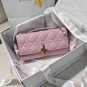 Bagsaaa My Dior Mini Bag Pale Pink Cannage Lambskin - 21 x 11.5 x 4.5 cm - 1