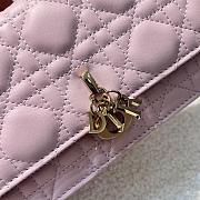 Bagsaaa My Dior Mini Bag Pale Pink Cannage Lambskin - 21 x 11.5 x 4.5 cm - 2