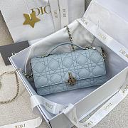 Bagsaaa My Dior Mini Bag Pale Blue Cannage Lambskin - 21 x 11.5 x 4.5 cm - 1