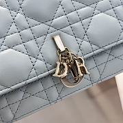 Bagsaaa My Dior Mini Bag Pale Blue Cannage Lambskin - 21 x 11.5 x 4.5 cm - 3