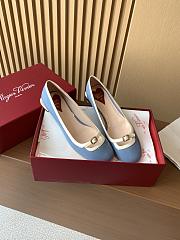 Bagsaaa Roger Vivier Podium Ballerinas in patent leather blue - 4