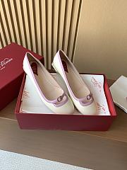 Bagsaaa Roger Vivier Podium Ballerinas in patent leather white - 1