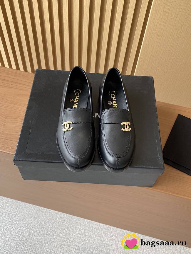 Bagsaaa Chanel Moccasins Black Calfskin G45882 - 1