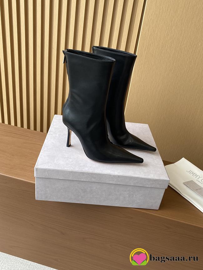 Bagsaaa Jimmy Choo Agathe Ankle Boots Black 10 cm - 1