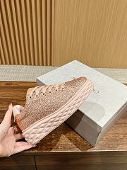 Bagsaaa Jimmy Choo Macaron Crystal Shimmer Suede Trainers - 2