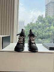 Bagsaaa Chanel Combat Boots Black Calfskin Strass & Metal G45856 - 1