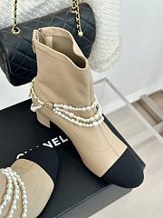 Bagsaaa Chanel Short Boots Beige & Imitation Pearls G45794 - 3