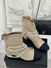 Bagsaaa Chanel Short Boots Beige & Imitation Pearls G45794 - 2