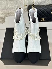 Bagsaaa Chanel Short Boots White & Imitation Pearls G45794 - 4