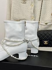 Bagsaaa Chanel Short Boots White & Imitation Pearls G45794 - 2