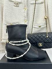 Bagsaaa Chanel Short Boots Black & Imitation Pearls G45794 - 1