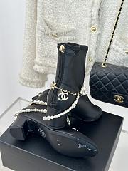 Bagsaaa Chanel Short Boots Black & Imitation Pearls G45794 - 4