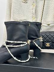 Bagsaaa Chanel Short Boots Black & Imitation Pearls G45794 - 3