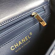 Bagsaaa Chanel Mini Flap Bag Navy Blue Patent & Gold Hardware - 20cm - 3