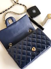 Bagsaaa Chanel Mini Flap Bag Navy Blue Patent & Gold Hardware - 20cm - 2