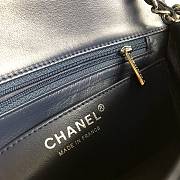 Bagsaaa Chanel Mini Flap Bag Navy Blue Patent & Silver Hardware - 20cm - 4