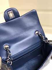 Bagsaaa Chanel Mini Flap Bag Navy Blue Patent & Silver Hardware - 20cm - 2