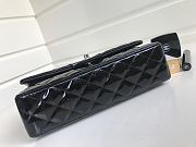 Bagsaaa Chanel Flap Bag Black Patent & Silver Hardware - 25cm - 4