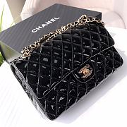 Bagsaaa Chanel Flap Bag Black Patent & Gold Hardware - 25cm - 1