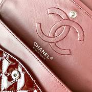 Bagsaaa Chanel Flap Bag Red Patent & Silver Hardware - 25x15x6cm - 3